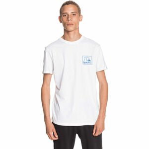 Quiksilver BEACH TONES SS Pánske tričko, biela,tyrkysová, veľkosť