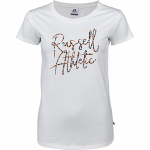 Russell Athletic S/S CREWNECK TEE SHIRT Dámske tričko, biela,zlatá, veľkosť