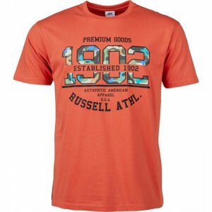 Russell Athletic S/S CREWNECK TEE SHIRT oranžová XL - Pánske tričko