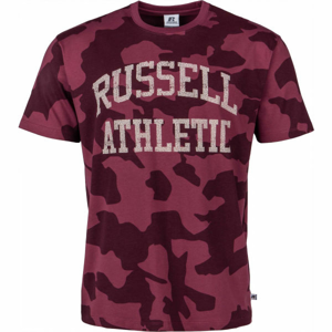 Russell Athletic S/S CREWNECK TEE SHIRT vínová S - Pánske tričko