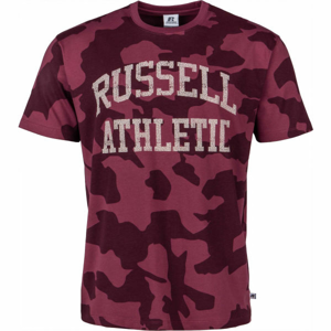 Russell Athletic S/S CREWNECK TEE SHIRT vínová L - Pánske tričko