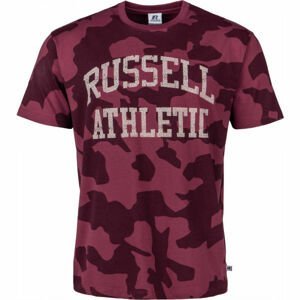 Russell Athletic S/S CREWNECK TEE SHIRT vínová XXL - Pánske tričko