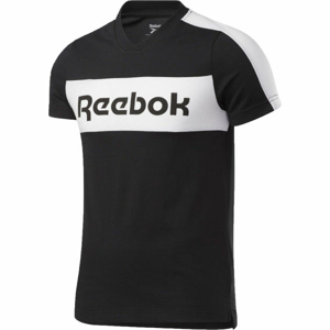 Reebok TE LL SS GRAPHIC TEE Pánske tričko, čierna,biela, veľkosť