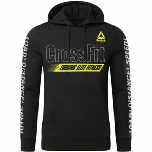 Reebok RC FEF GRAPHIC HOODIE Pánska mikina, čierna,biela,žltá, veľkosť