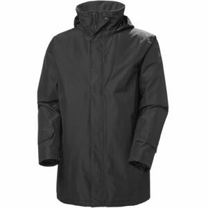 Helly Hansen DUBLINER INSULATED LONG JACKET Pánska vodoodolná bunda, čierna, veľkosť XL