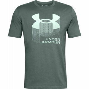 Under Armour BIG LOGO WORDMARK SS Pánske tričko, tmavo zelená,svetlo zelená, veľkosť