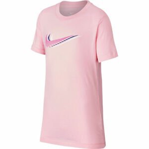 Nike NSW TEE TRIPLE SWOOSH U ružová S - Detské tričko