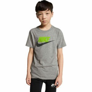Nike NSW TEE FUTURA ICON TD B Chlapčenské tričko, sivá,reflexný neón,čierna, veľkosť