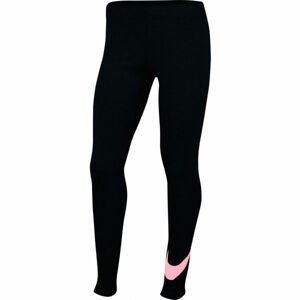 Nike NSW FAVORITES SWSH Dievčenské legíny, čierna, veľkosť M