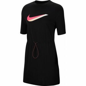 Nike NSW ICN CLSH DRESS SS W Dámske šaty, čierna, veľkosť L