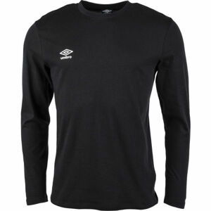 Umbro FW SMALL LOGO LS TEE Pánske tričko, čierna, veľkosť L