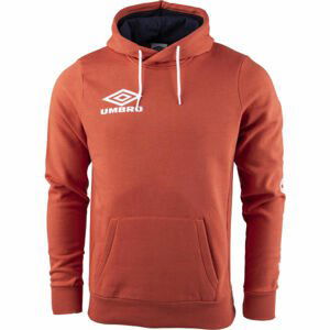 Umbro SLEEVE PRINT HOODIE Pánska mikina, oranžová, veľkosť L