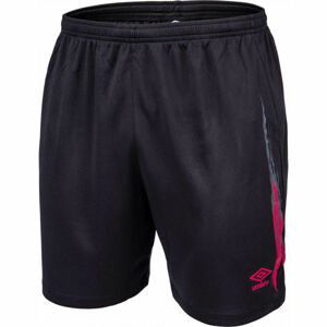 Umbro FW GRAPHIC KNIT SHORT Pánske športové kraťasy, čierna,červená, veľkosť