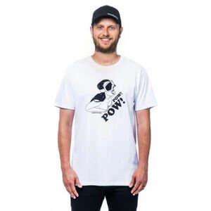 Horsefeathers POW POW T-SHIRT Pánske tričko, biela, veľkosť L