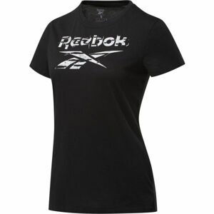 Reebok TE GRAPHIC TEE STACK LOGO Dámske tričko, čierna, veľkosť