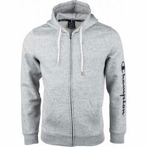 Champion HOODED FULL ZIP SWEATSHIRT Pánska mikina, sivá, veľkosť M