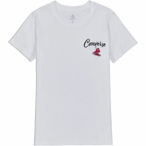 Converse WOMENS HANGIN OUT CLASSIC TEE Dámske tričko, biela,čierna,červená, veľkosť
