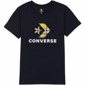 Converse WOMENS STAR CHEVRON PLAID INFILL TEE  S - Dámske tričko