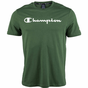 Champion CREWNECK T-SHIRT Pánske tričko, tmavo zelená, veľkosť L
