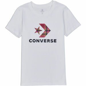 Converse WOMENS STAR CHEVRON PLAID INFILL TEE  XS - Dámske tričko