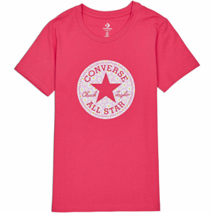 Converse WOMENS CHUCK PATCH DAISY INFILL CLASSIC TEE Dámske tričko, ružová, veľkosť M