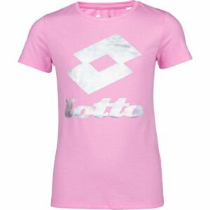 Lotto SMART G TEE JS Dievčenské tričko, ružová,biela, veľkosť
