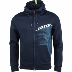 Lotto LOGO IV SWEAT FZ HD FL tmavo modrá XL - Pánska mikina