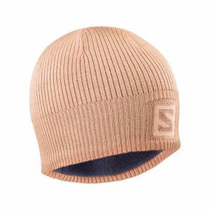 Salomon LOGO BEANIE CITRU Zimná čiapka, oranžová, veľkosť UNI