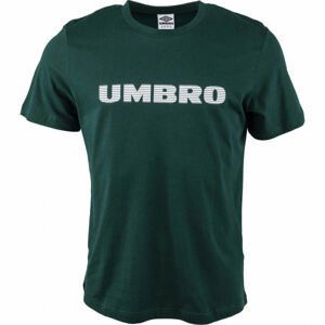 Umbro LINEAR LOGO TEE Pánske tričko, tmavo zelená,biela, veľkosť