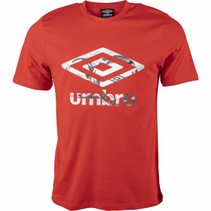 Umbro FW PHOTO GRAPHIC TEE Pánske tričko, červená,biela,tmavo sivá, veľkosť