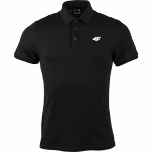 4F MEN´S T-SHIRT čierna S - Pánske polo tričko