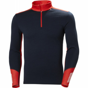 Helly Hansen LIFA MERINO MIDWEIGHT 1/2 ZIP Pánske Merino tričko, čierna, veľkosť L