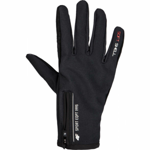 4F GLOVES Softshellové rukavice, čierna, veľkosť M