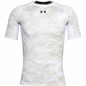 Under Armour ARMOUR HG PRINT SS biela L - Pánske kompresné tričko