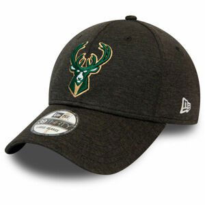 New Era 39THIRTY NBA BASE TEAM MILWAUKEE BUCKS Klubová šiltovka, tmavo sivá, veľkosť M/L