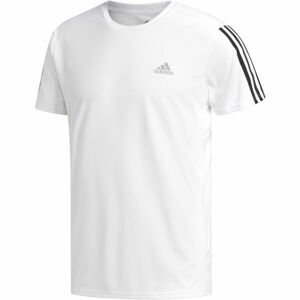 adidas RUN IT TEE 3S M Pánske športové tričko, biela,čierna,sivá, veľkosť