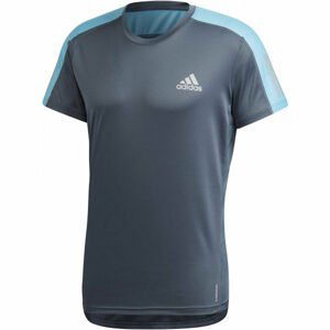 adidas OWN THE RUN TEE modrá S - Pánske tričko