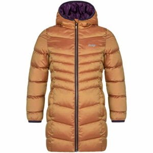 Loap IDUZIE Dievčenský zimný kabát, zlatá, veľkosť 134-140