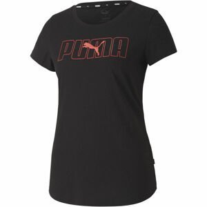 Puma REBEL GRAPHIC TEE Dámske tričko, čierna, veľkosť M