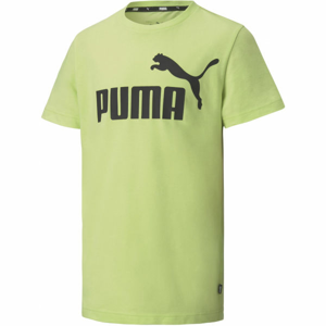 Puma ESS LOGO TEE B Pánske tričko, svetlo zelená,čierna, veľkosť