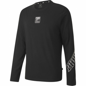 Puma REBEL LONGSLEEVE TEE čierna XL - Pánske tričko