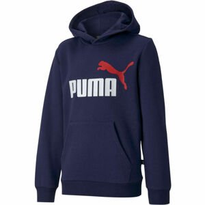 Puma ESS 2 COL HOODY FL B tmavo modrá 128 - Chlapčenská mikina