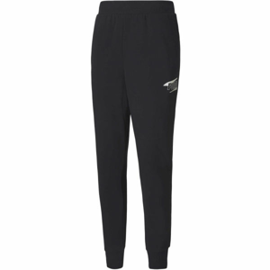 Puma REBEL PANTS BOLD FL CL tmavo sivá L - Pánske tepláky