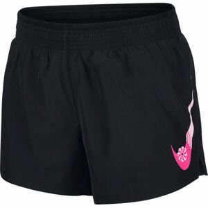 Nike ICNCLSH 10K SHORT GX W Dámske bežecké šortky, čierna,ružová, veľkosť