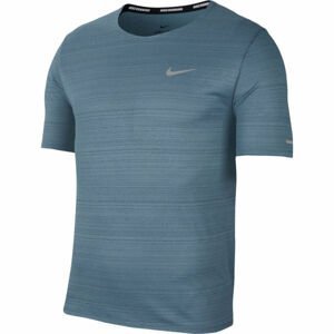 Nike DRI-FIT MILER Pánske bežecké tričko, tyrkysová,sivá, veľkosť