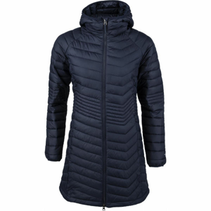 Columbia POWDER LITE MID JACKET Dámska dlhá zimná bunda, tmavo modrá, veľkosť XS