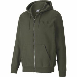 Puma MODERN BASICS FZ HOODIE FL Pánska mikina, khaki, veľkosť M