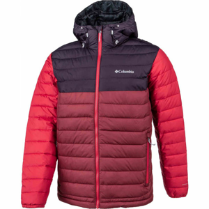 Columbia POWDER LITE HOODED JACKET Pánska bunda, vínová, veľkosť M