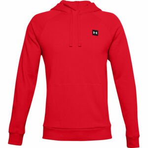 Under Armour UA RIVAL FLEECE HOODIE Pánska mikina, červená, veľkosť L