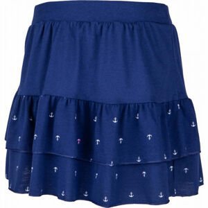 Lewro TINA Dievčenská sukňa s volánmi, tmavo modrá, veľkosť 116-122